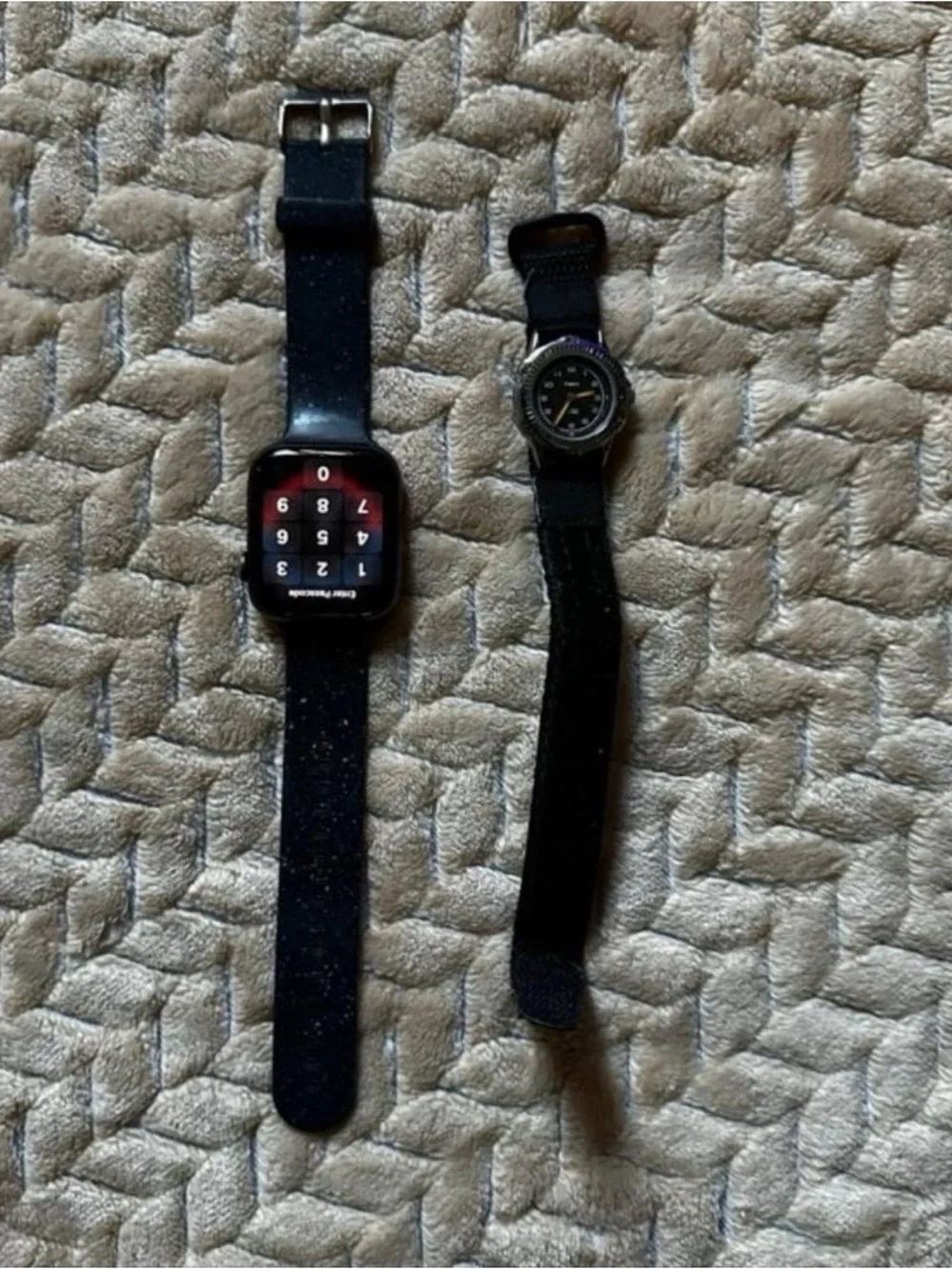 Vintage Timex analogue Black Dial Watch with Yellow Accents - Picture 7 of 7